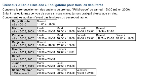 Ouverture des préinscriptions pour la saison 2016/2017